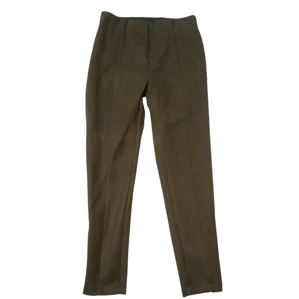 Loft Women's Green Suede Pants Size S With Ankle Zippers